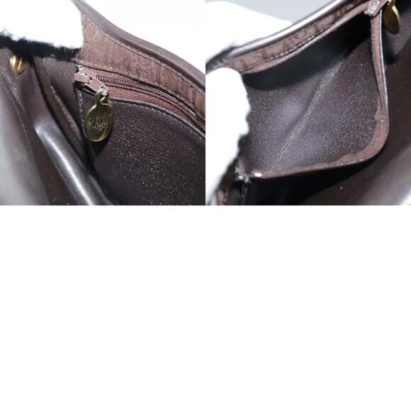 DIOR Trotter Canvas Shoulder Bag Brown Gold - Picture 13 of 13